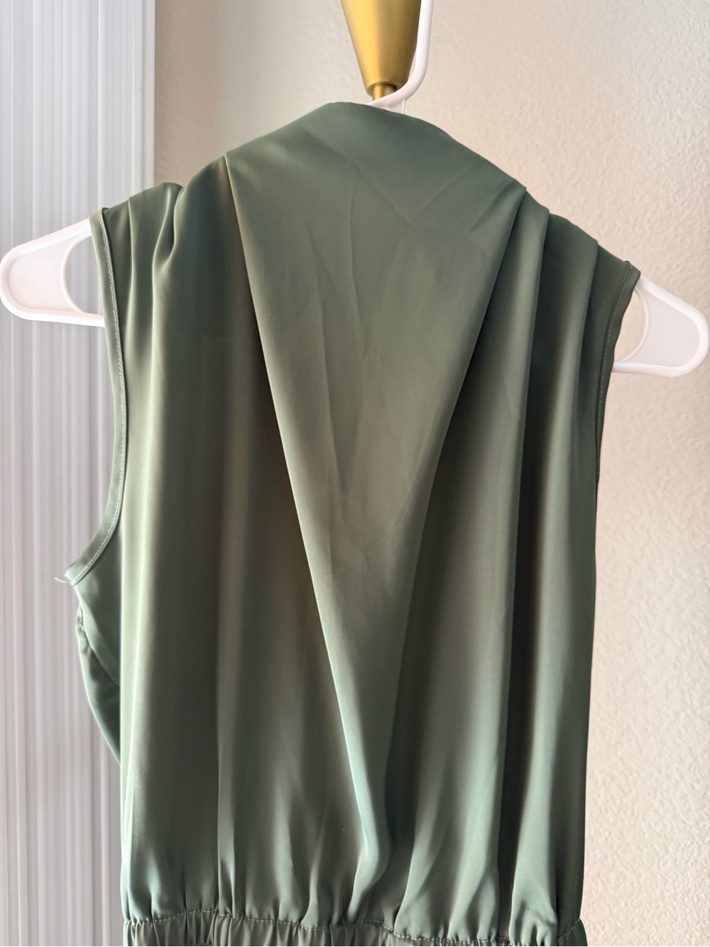 Olive Green Sleeveless Women's Dress, Size Medium